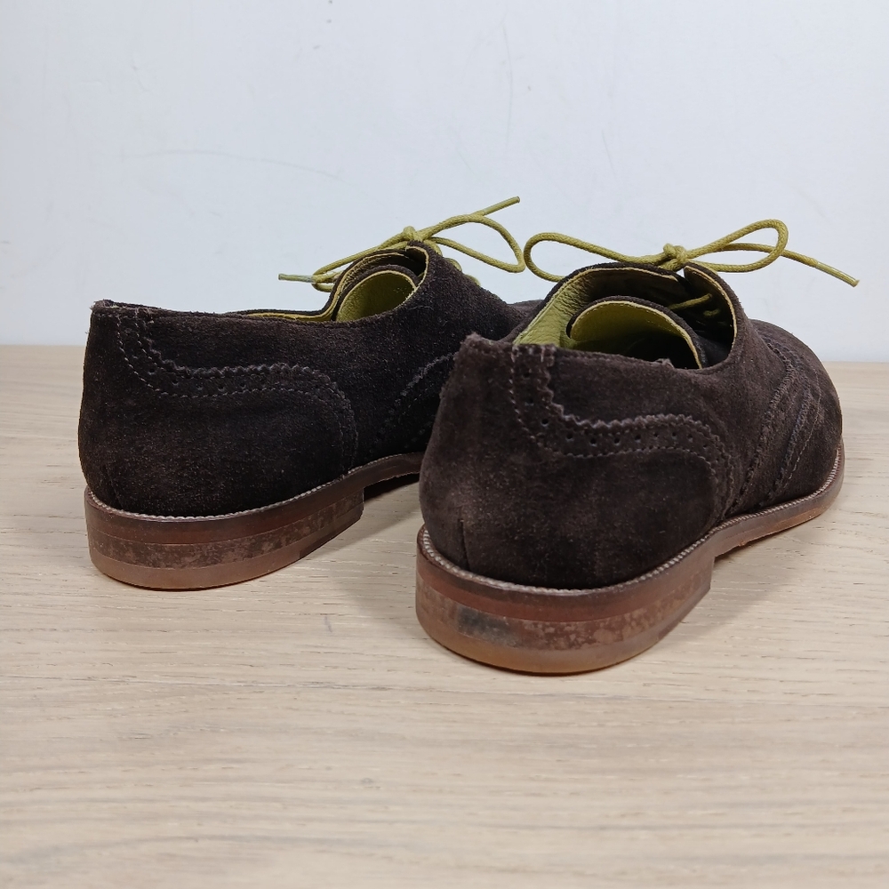 Boden Oxford Brogue Men's 8.5 Lace Up Shoes Brown Leather Suede Lace Up - Picture 7 of 14